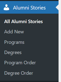 Alumni Stories sidebar