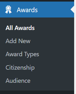 Awards sidebar