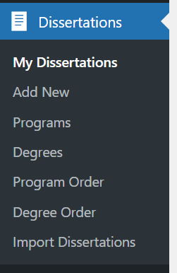 Dissertations sidebar