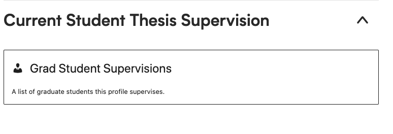 Current Student Thesis Supervision