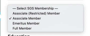 SGS membership list