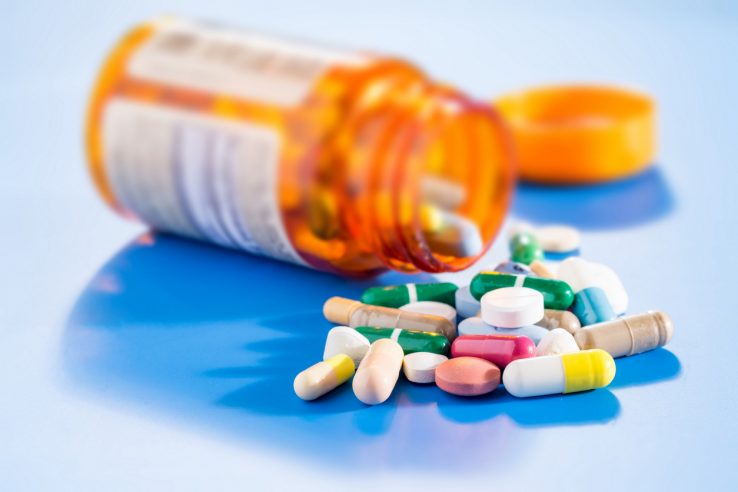 Pills And Capsules In Medical Vial