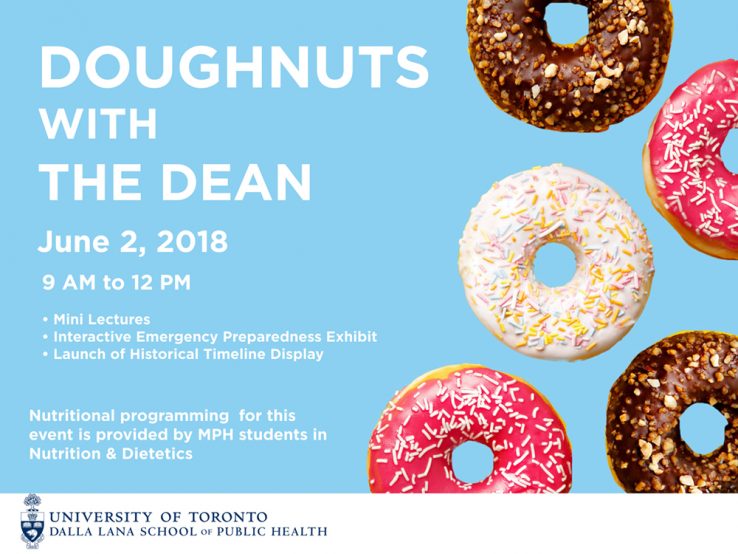 Blue background with doughnuts in foreground