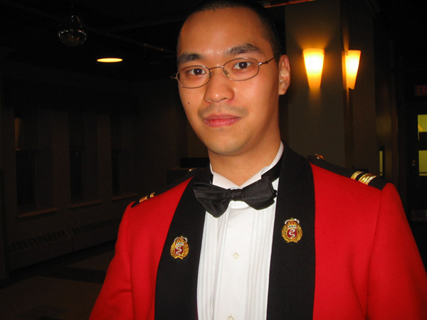 Profile of Andrew Lo in military uniform