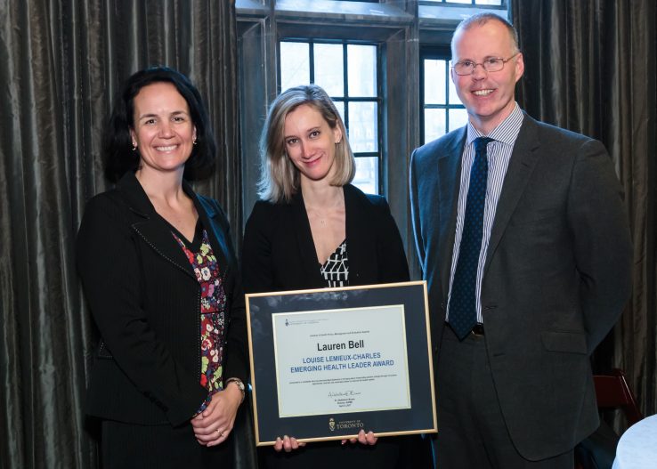 Lauren Bell (centre) with Lee Fairclough (left) and Dean Adalsteinn Brown (right)