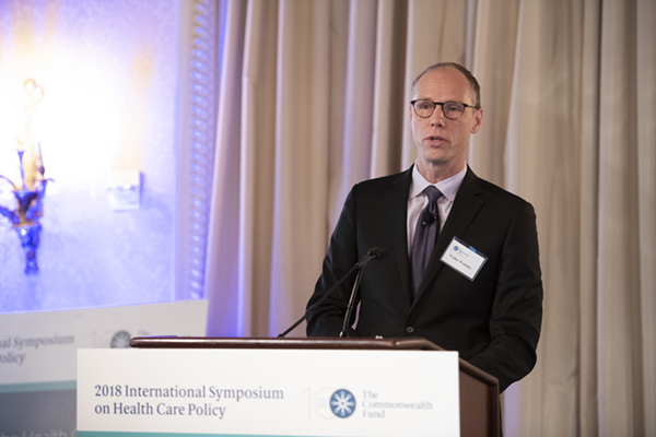 Walter Wodchis speaking at the The Commonwealth Fund's 21st International Symposium 