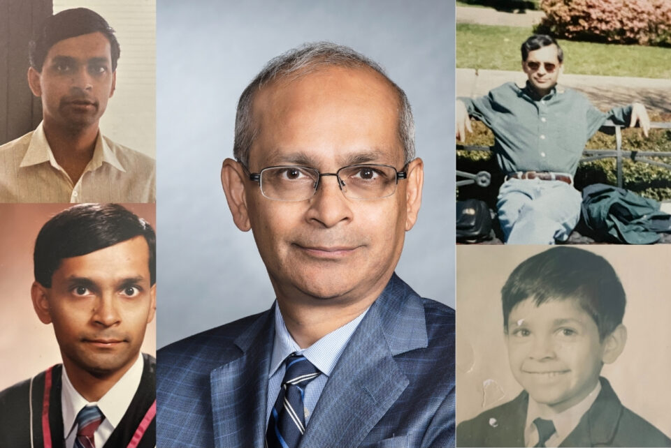 Photo collage of Dr. Vivek Goel