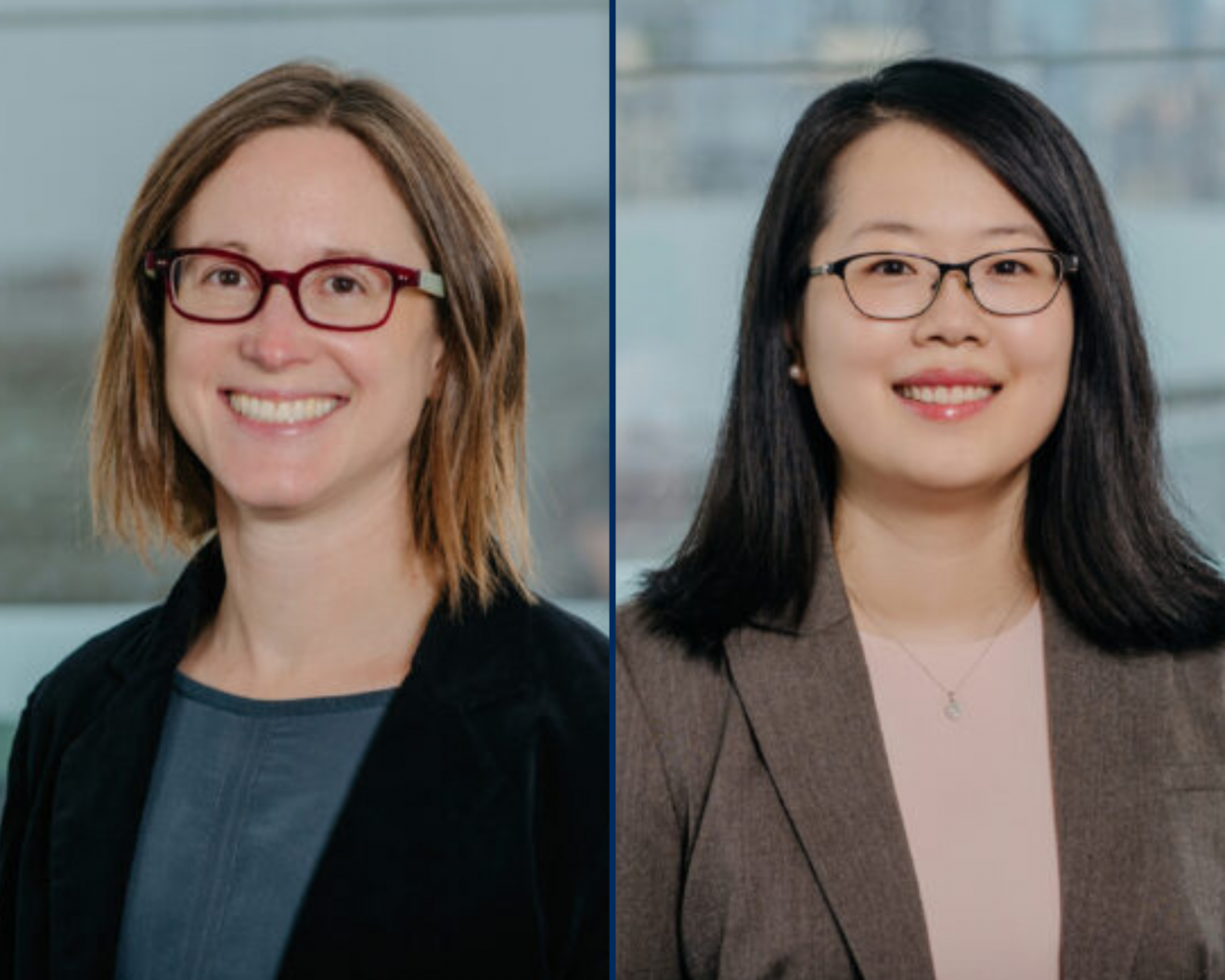 Side by side image of Dr. Sara Allin and Dr. Kuan Liu