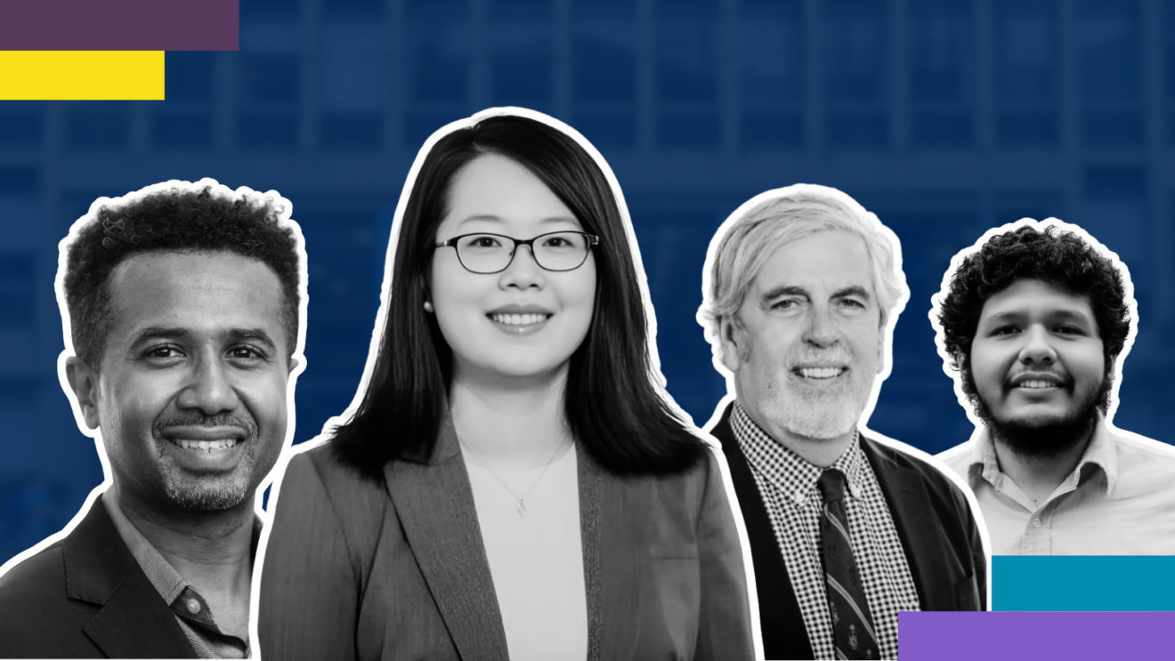 The research team that have received funding to study brain aging and dementia prevention. Dr. Husam Abdel-Qadir, Principal Investigator Kuan Liu, Dr. Geoffrey M. Anderson, and Renzo Jose Carlos Calderon Anyosa.